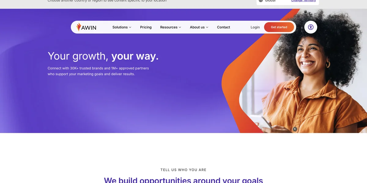 Awin global affiliate network for blogger AI assistant monetization