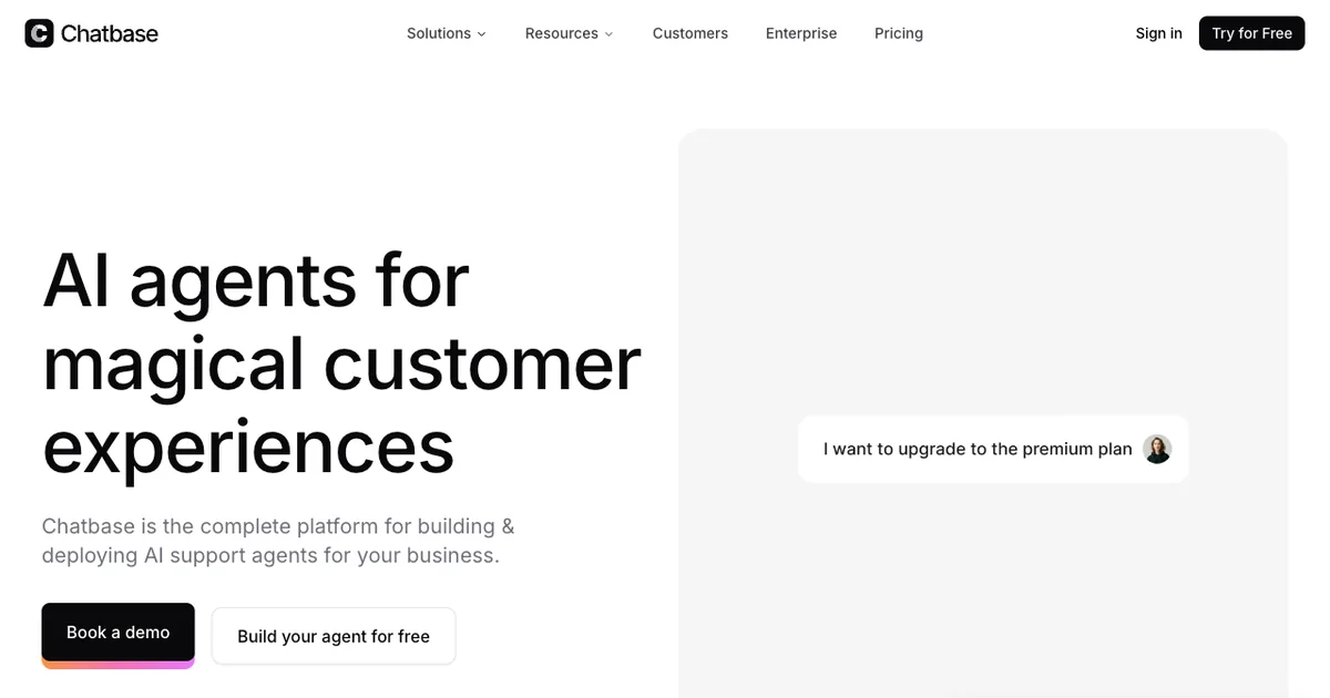 Chatbase custom GPT trained on your data for AI chat on any website