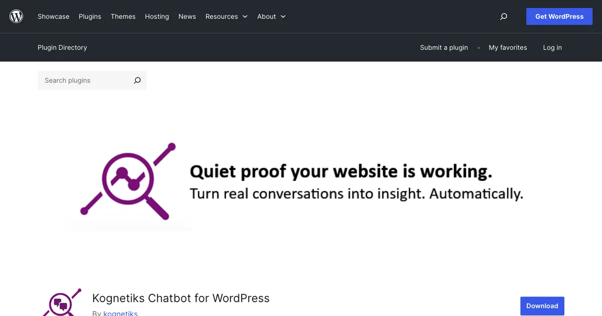 Kognetiks open-source WordPress AI chatbot with model choice