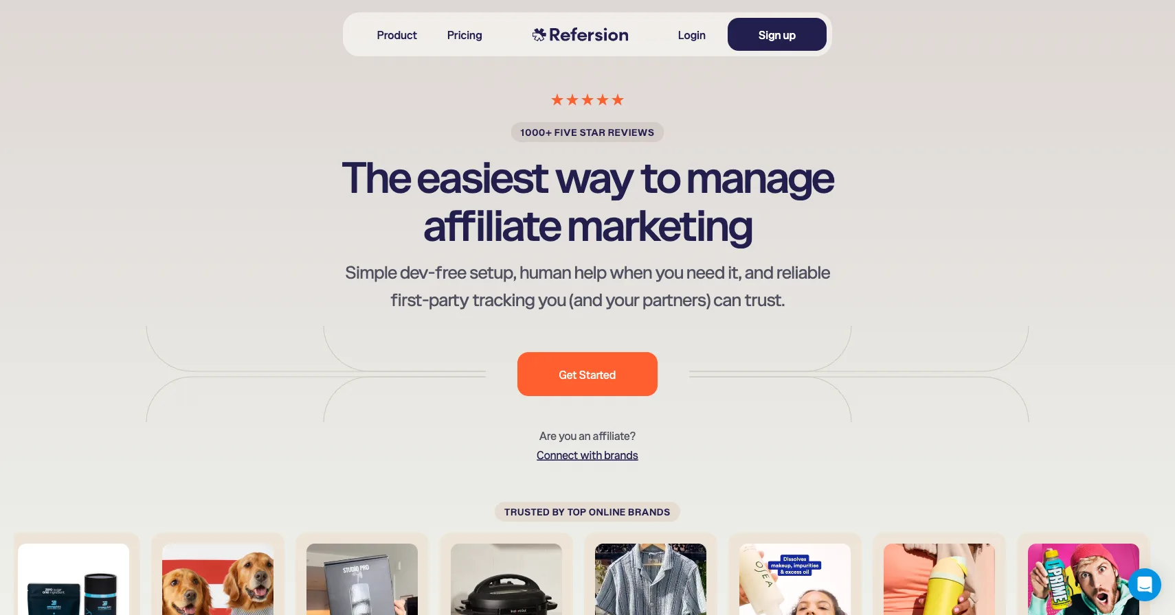 Refersion eCommerce affiliate tracking for Lovable shopping apps