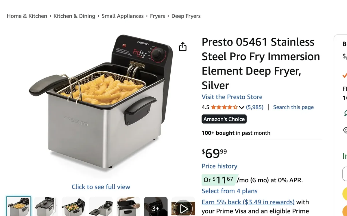 Amazon product landing page opened from a ChatAds affiliate link
